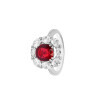 Bague Diana en or blanc, rubis et diamants