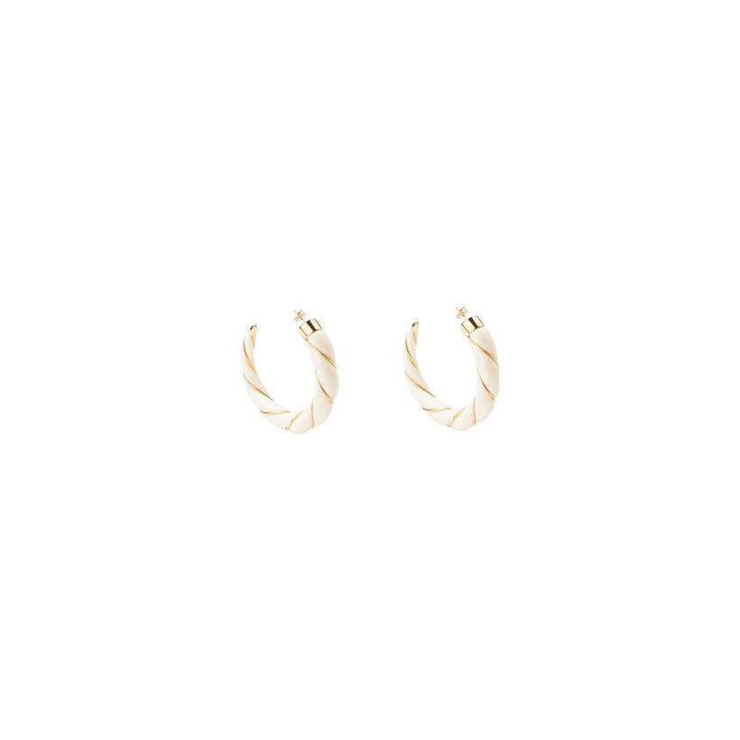 Boucles d'oreilles Aurélie Bidermann Diana en métal doré