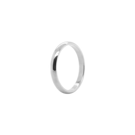 Alliance Demi-Jonc en or blanc, 2.5mm