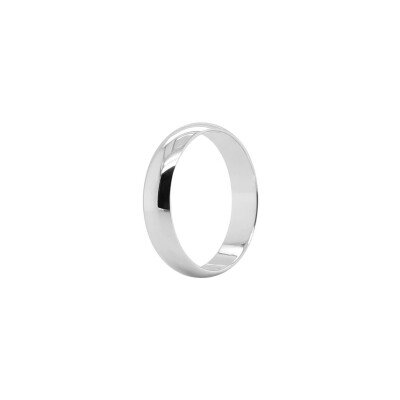 Alliance Demi-Jonc en or blanc, 4.5mm