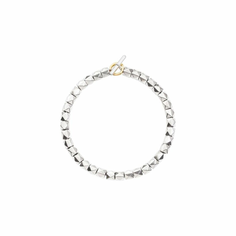 DoDo bracelet, silver and yellow gold