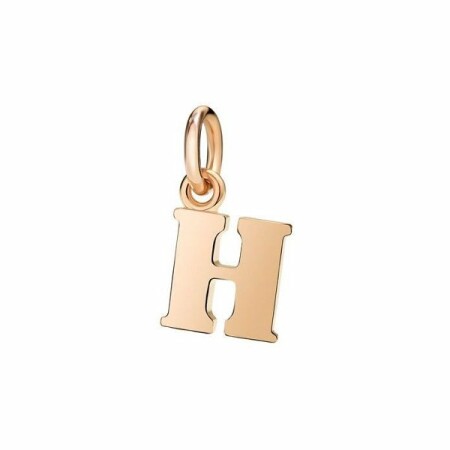 Pendentif DoDo Lettre H en Or rose