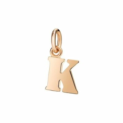 Pendentif DoDo Lettre K en Or rose