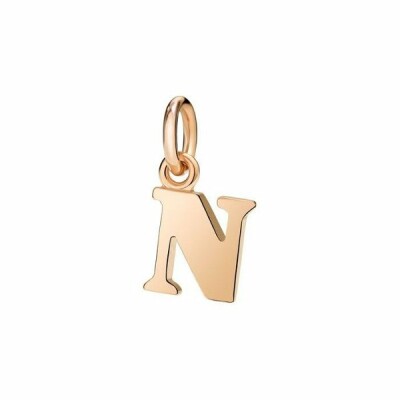 Pendentif DoDo Lettre N en Or rose