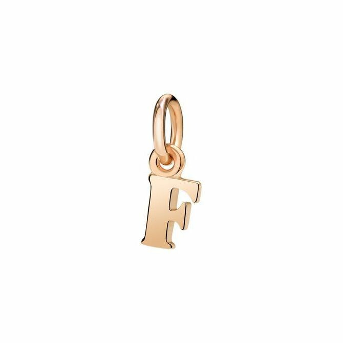 DoDo mini Letter F pendant, rose gold