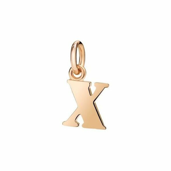 DoDo Letter X pendant, rose gold