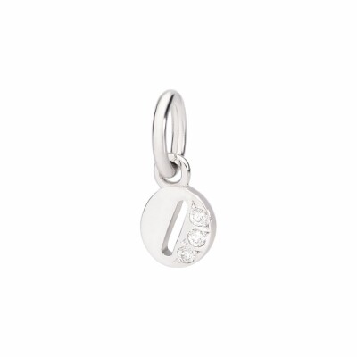 Pendentif DoDo Lettre O en or blanc et diamants