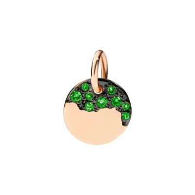 Pendentif DoDo Precious Tag en or rose et tsavorites