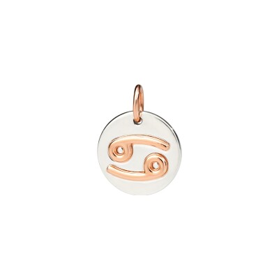 Pendentif DoDo Cancer en argent et or rose