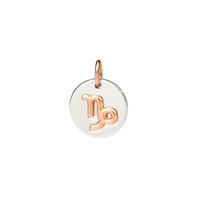 Pendentif DoDo Capricorne en argent et or rose