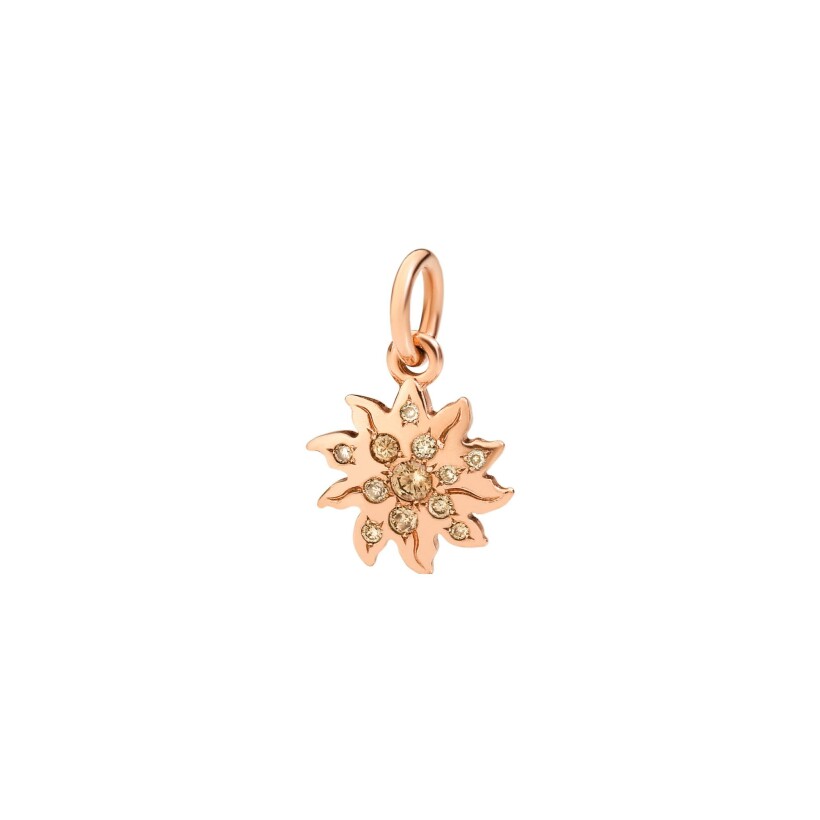 DoDo Moon And Sun pendant, rose gold and brown diamonds
