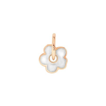 Pendentif Dodo Fleur en or rose et email