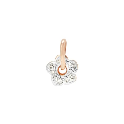 Pendentif Dodo Fleur en or rose et diamants