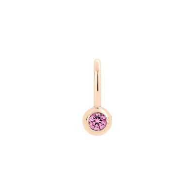 Pendentif Dodo Bollicine en or rose et saphir rose