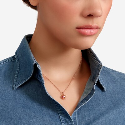 Charm Dodo Nature en or rose et Rubis