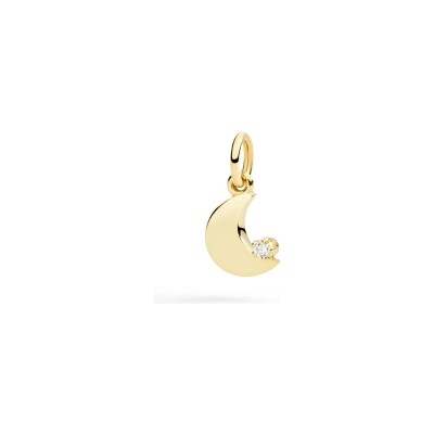 Charm Dodo Universe lune en or jaune et diamant