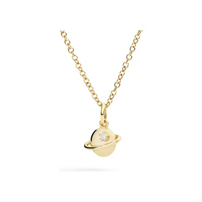 Charm Dodo Universe planète en or jaune et diamant