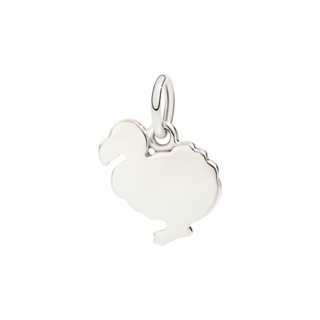 Pendentif DoDo en or blanc et rhodium moyen modèle