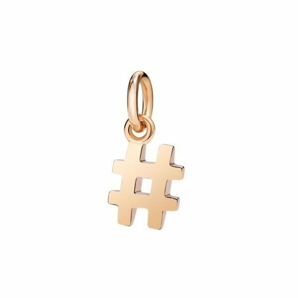DoDo Hashtag pendant, rose gold