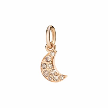 Pendentif DoDo lune en or rose et diamant