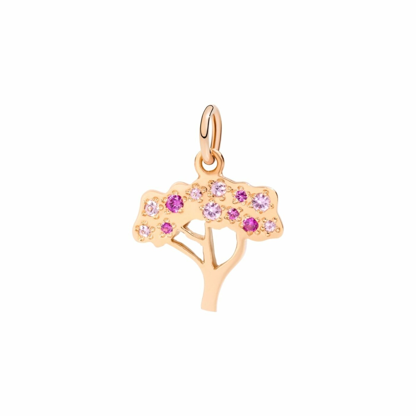 Pendentif DoDo Nature Cerisier en or rose et saphir rose