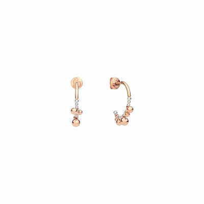 Boucles d'oreilles DoDo Bollicine petit modèle en or rose et argent