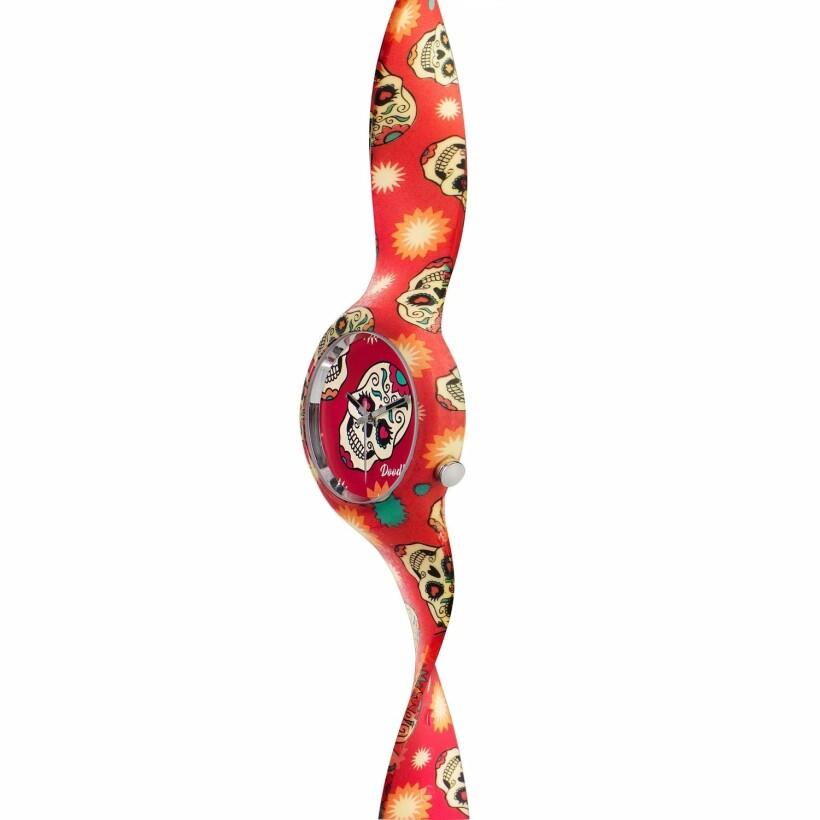 Montre Doodle Calaveras Mood Rouge