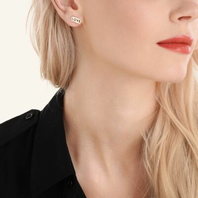 Mono boucle d'oreille Dodo Love en or rose