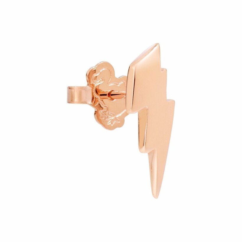 DoDo Lightning Bolt single earring, rose gold 