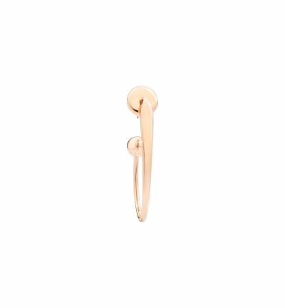 Mono Boucle d'oreille Dodo Ovale en or rose