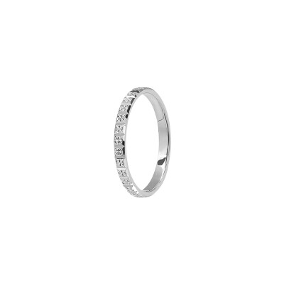 Alliance en or blanc, 2mm