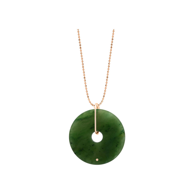 GINETTE NY DONUT on chain, rose gold, jade