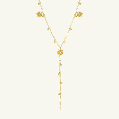 Collier Sàntibé Bijoux Donna en laiton, métal doré et perles doré