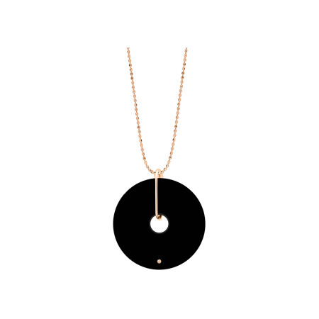 GINETTE NY DONUT on chain, rose gold, onyx