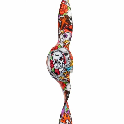 Montre Doodle Skull Mood Vert