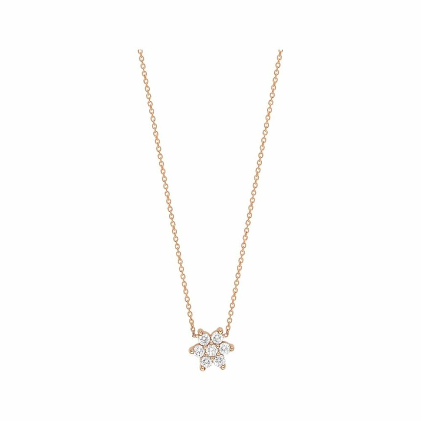Ginette NY STAR necklace, rose gold and diamonds