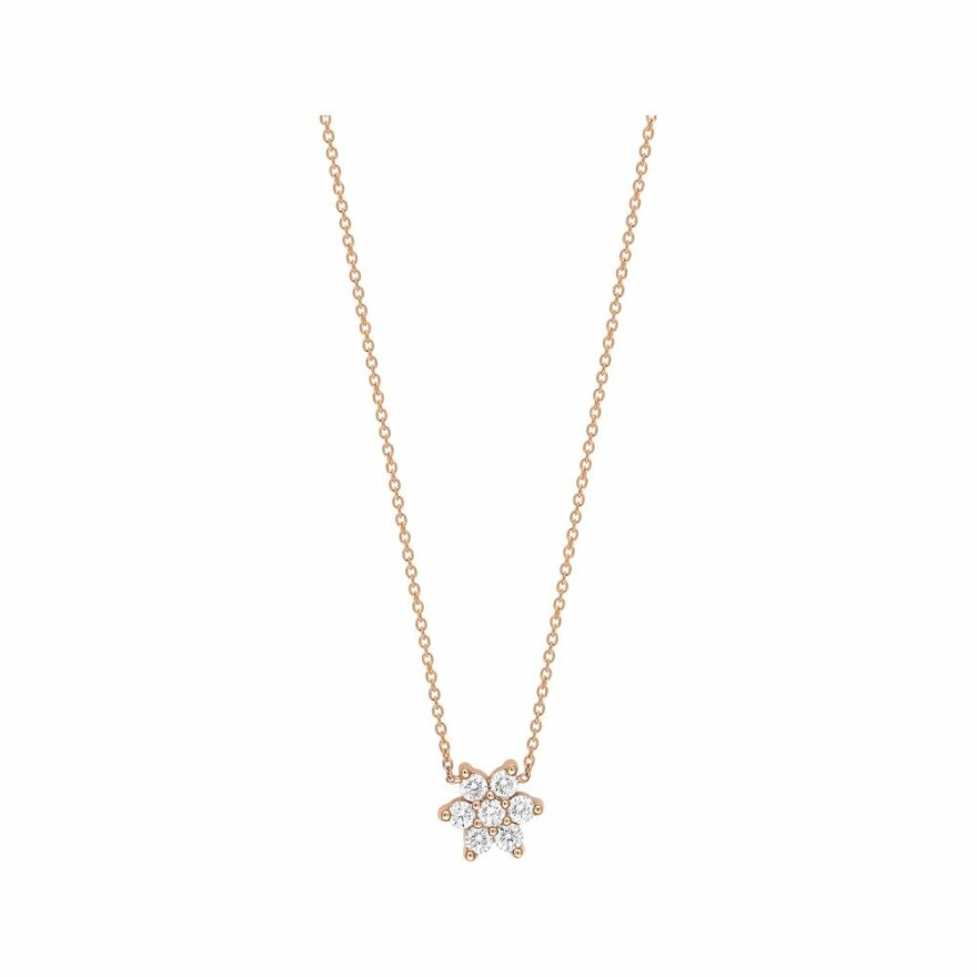 Collier Ginette NY STAR en or rose et diamants