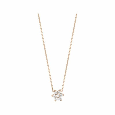 Ginette NY STAR necklace, rose gold and diamonds