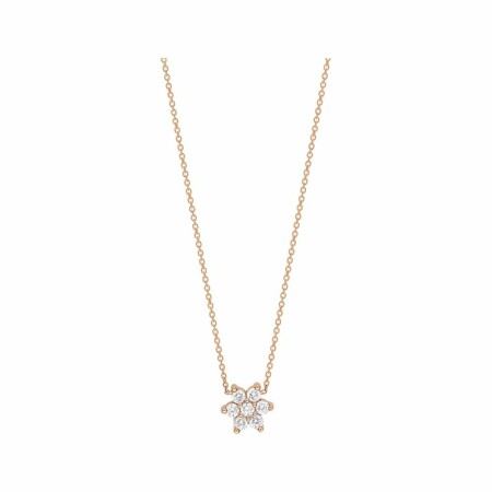 Ginette NY STAR necklace, rose gold and diamonds