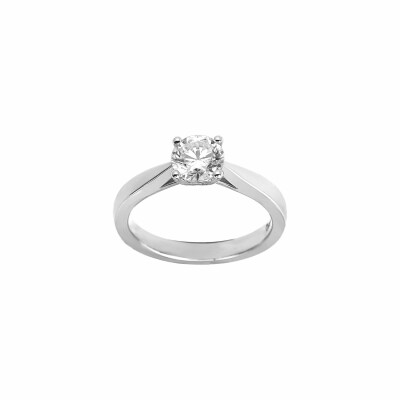 Bague Diamanti en or blanc 4.8g et diamant synthétique de 1ct