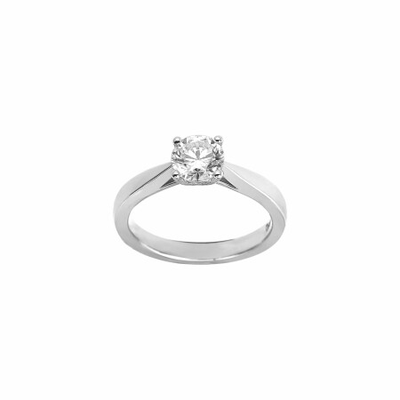 Bague Diamanti en or blanc 4.8g et diamant synthétique de 1ct