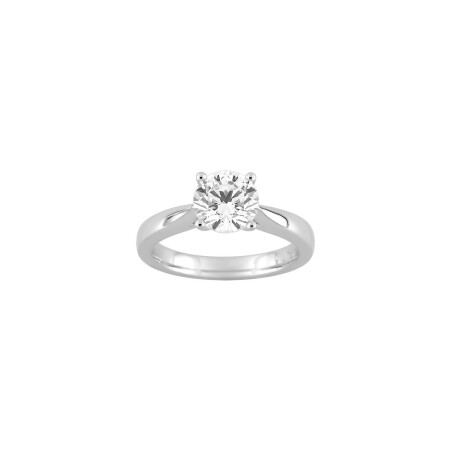 Bague Diamanti en or blanc 5.2g et diamant de synthèse de 1.5ct