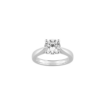 Solitaire Diamanti en or blanc 5.6g et diamant de synthèse de 2ct