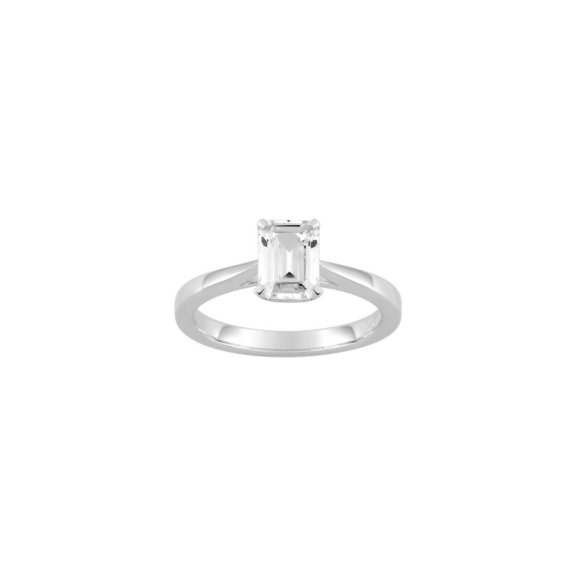 Solitaire Diamanti en or blanc 4.2g et diamant de synthèse de 1ct