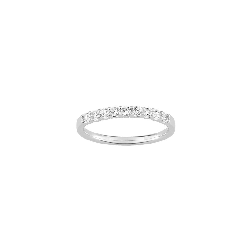 Alliance Diamanti en or blanc 2.2g et diamant de synthèse de 0.35ct