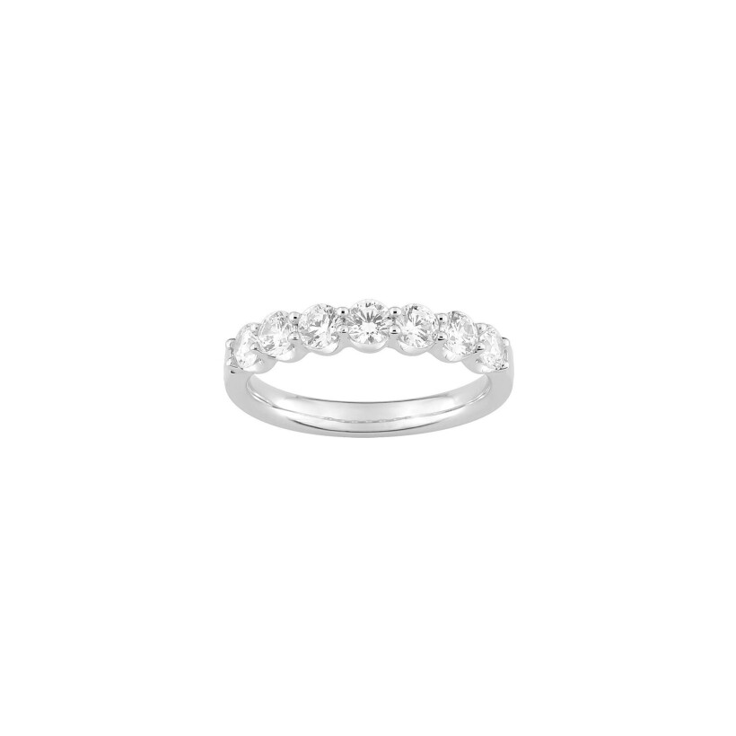 Alliance Diamanti en or blanc 4.2g et diamant de synthèse de 1ct