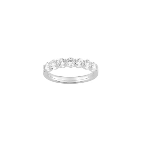 Alliance Diamanti en or blanc 4.2g et diamant de synthèse de 1ct