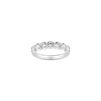 Alliance Diamanti en or blanc 4.5g et diamant de synthèse de 1.5ct