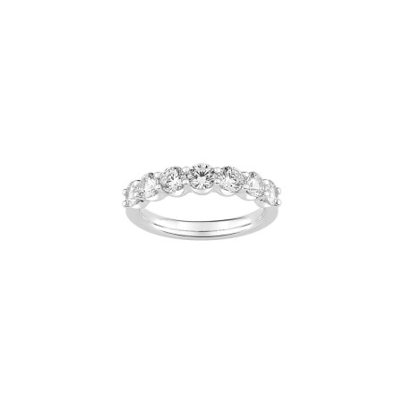 Alliance Diamanti en or blanc 4.5g et diamant de synthèse de 1.5ct