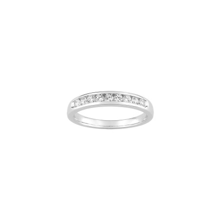 Alliance Diamanti en or blanc 2.75g et diamant de synthèse de 0.35ct